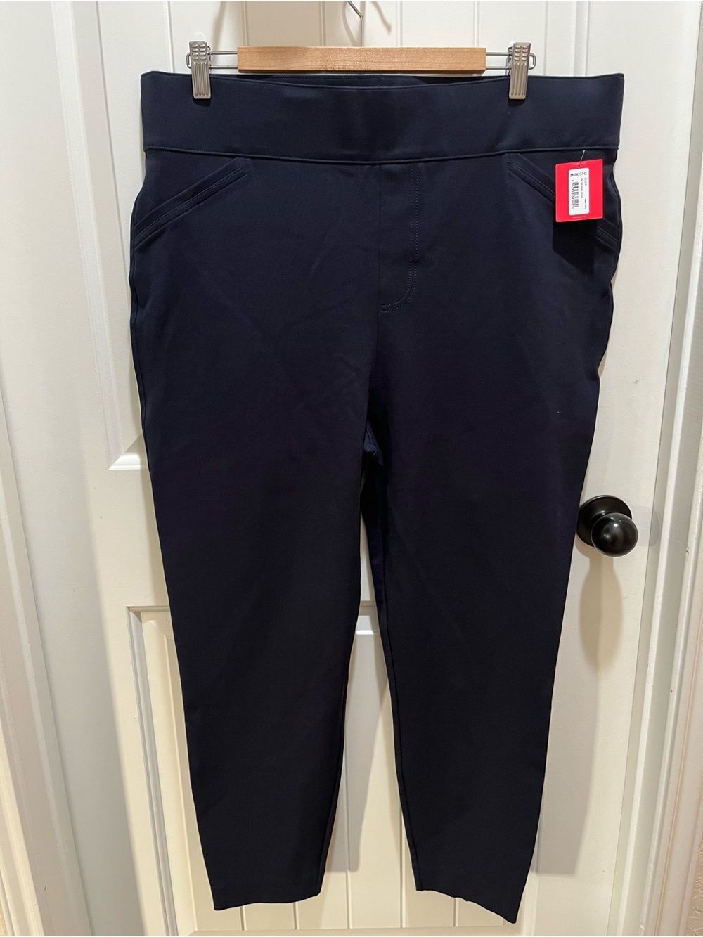 NWT Spanx Women's Plus Size The Perfect Pant Backseam Ankle Skinny in Navy - 3X